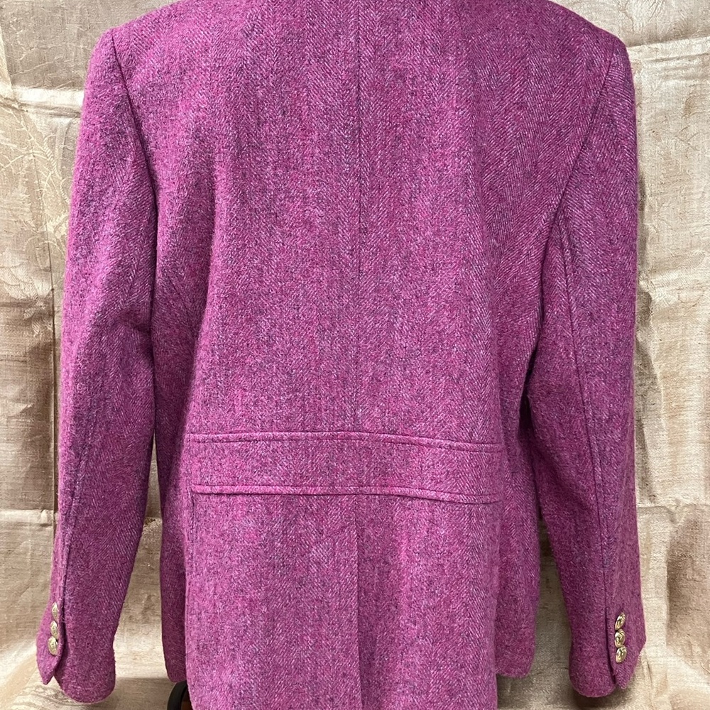 Talbots Magenta Blazer with Gold Buttons - Picture 2 of 7